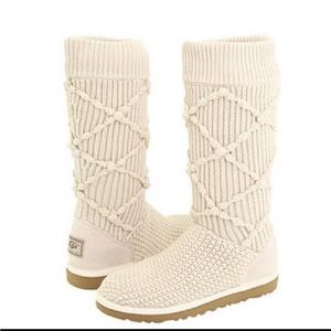 Cable knit tall UGG boots